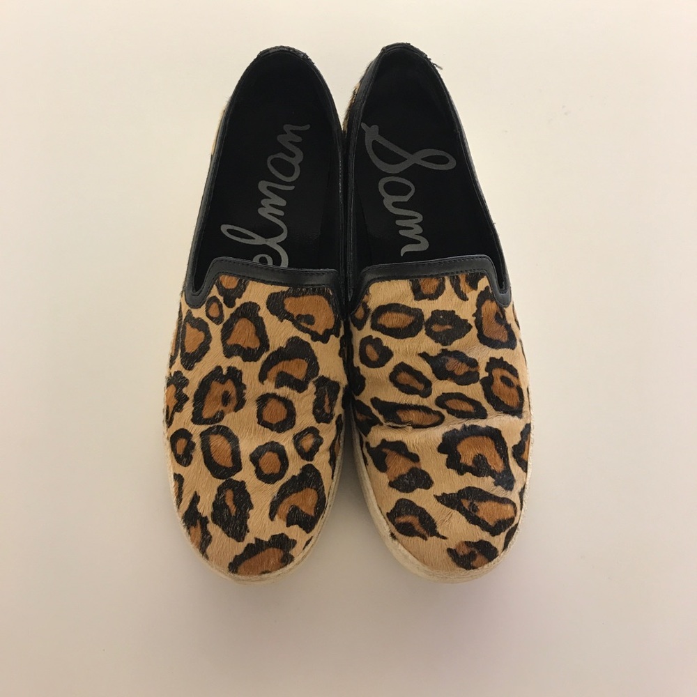 Sam Edelman calf hair cheetah leopard print slip on
